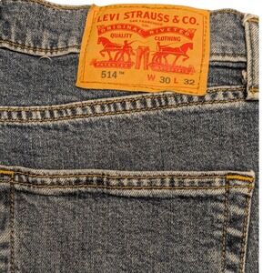 Levi's 514 Mens Jeans W30 L30 Straight Fit Flex Denim Medium Wash